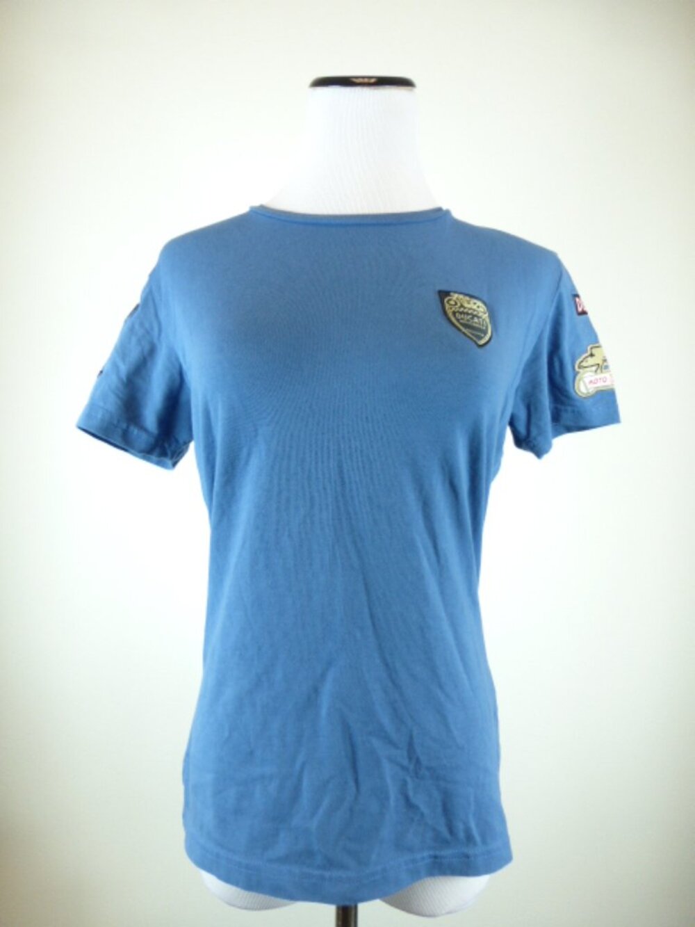 DUCATI ITALY cotton STRETCH SHORT SLEEVE TOP t shirt L